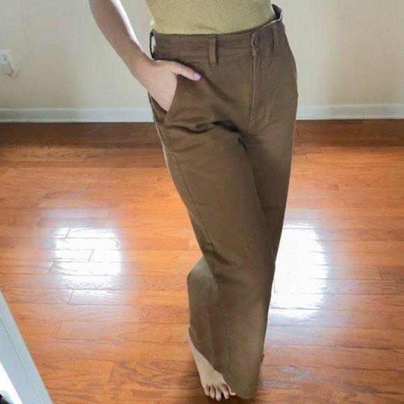 Everlane High Rise Wide Leg Cropped Trousers - Picture 2 of 7